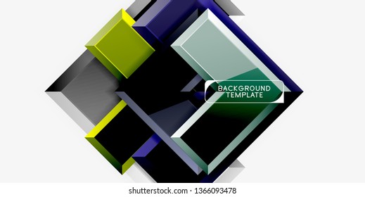 Abstract arrows composition background, vector