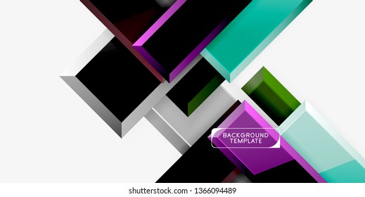Abstract arrows composition background, vector