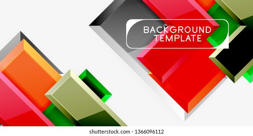 Abstract arrows composition background, vector