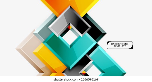 Abstract arrows composition background, vector