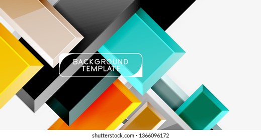 Abstract arrows composition background, vector