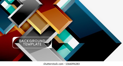 Abstract arrows composition background, vector