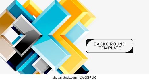 Abstract arrows composition background, vector