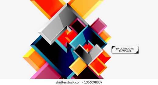 Abstract arrows composition background, vector