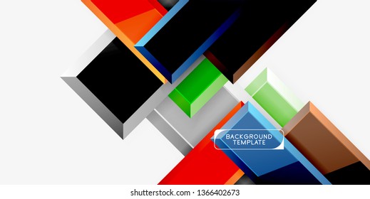 Abstract arrows composition background, vector