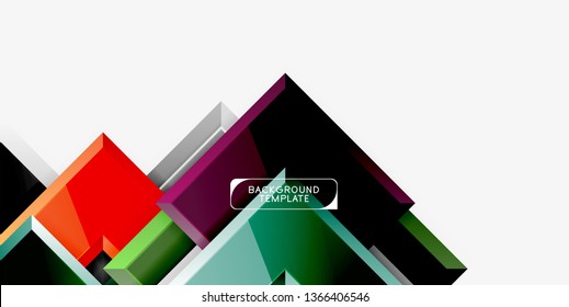 Abstract arrows composition background, vector