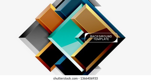 Abstract arrows composition background, vector