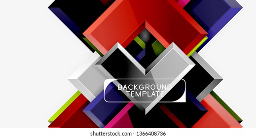 Abstract arrows composition background, vector