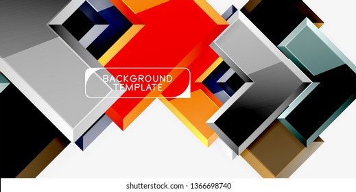 Abstract arrows composition background, vector