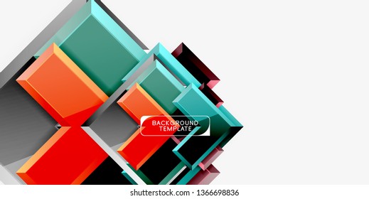 Abstract arrows composition background, vector