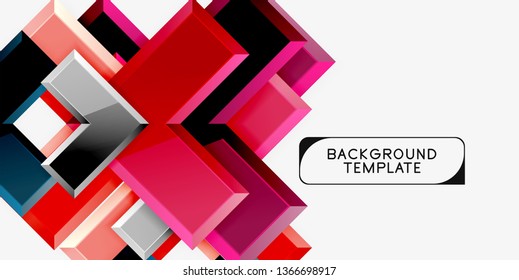 Abstract arrows composition background, vector
