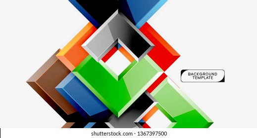 Abstract arrows composition background, vector