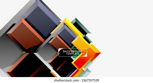 Abstract arrows composition background, vector