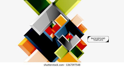Abstract arrows composition background, vector