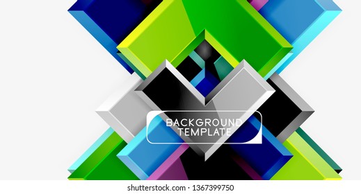 Abstract arrows composition background, vector