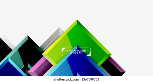 Abstract arrows composition background, vector