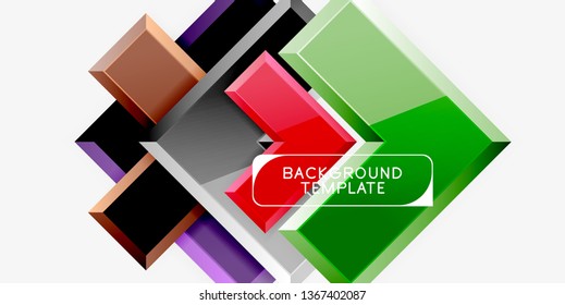 Abstract arrows composition background, vector
