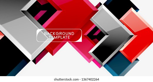 Abstract arrows composition background, vector