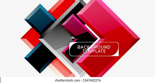 Abstract arrows composition background, vector