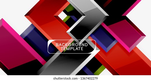 Abstract arrows composition background, vector