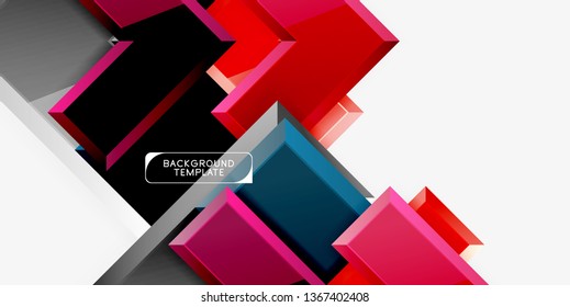Abstract arrows composition background, vector