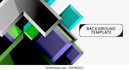 Abstract arrows composition background, vector