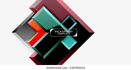 Abstract arrows composition background, vector