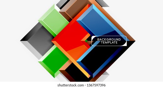 Abstract arrows composition background, vector