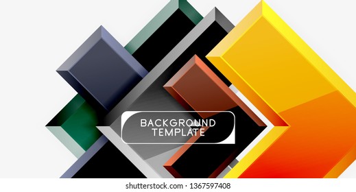Abstract arrows composition background, vector