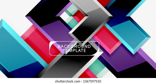 Abstract arrows composition background, vector