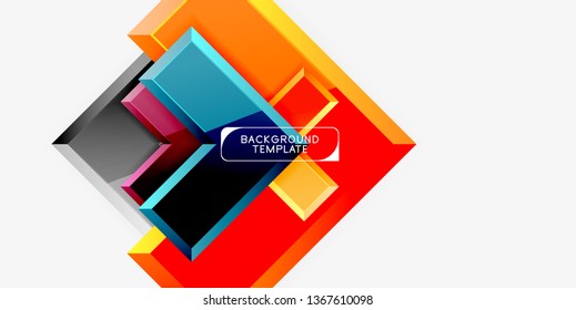 Abstract arrows composition background, vector