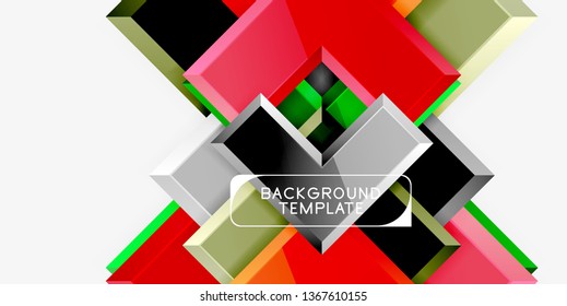 Abstract arrows composition background, vector