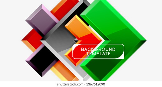 Abstract arrows composition background, vector