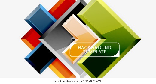 Abstract arrows composition background, vector