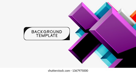 Abstract arrows composition background, vector