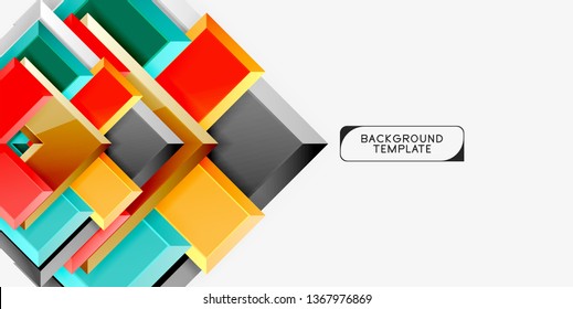 Abstract arrows composition background, vector