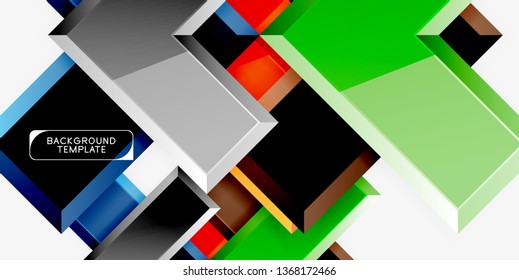 Abstract arrows composition background, vector