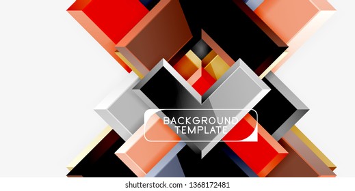 Abstract arrows composition background, vector
