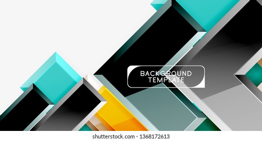 Abstract arrows composition background, vector