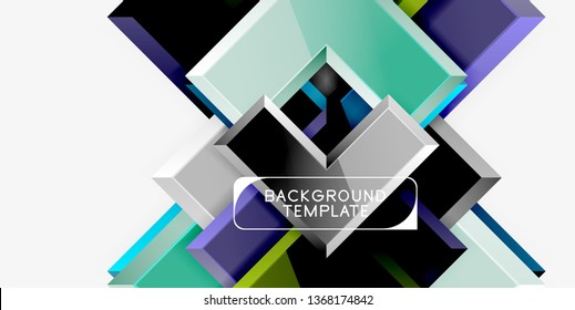 Abstract arrows composition background, vector
