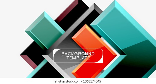 Abstract arrows composition background, vector