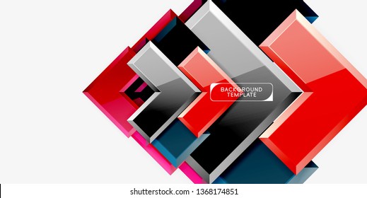 Abstract arrows composition background, vector