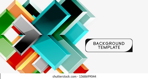Abstract arrows composition background, vector