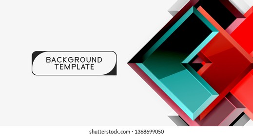 Abstract arrows composition background, vector