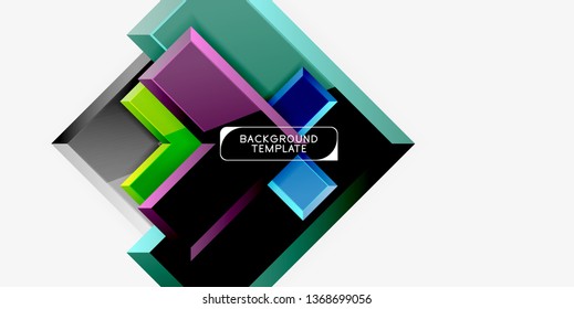Abstract arrows composition background, vector