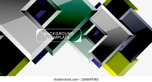 Abstract arrows composition background, vector