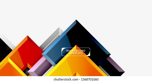 Abstract arrows composition background, vector