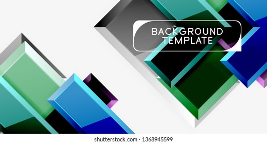 Abstract arrows composition background, vector