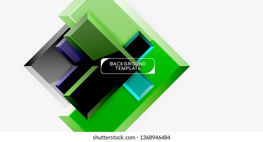 Abstract arrows composition background, vector