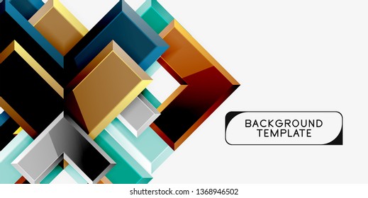 Abstract arrows composition background, vector